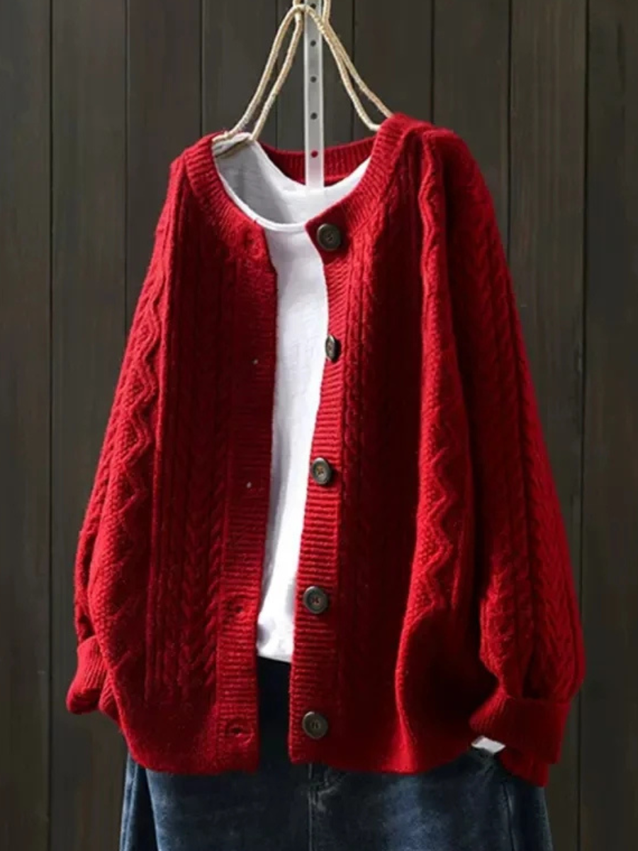 Jane™ - Comfy Cable Cardigan