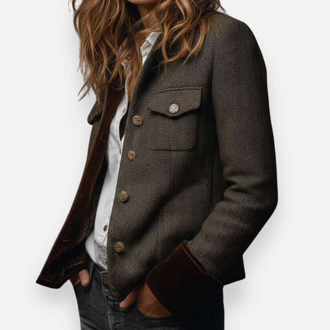 Darmae™ – Tweed Jacket with Velvet