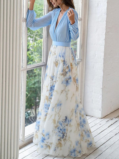 Dolores | Long Dress with Floral Pattern