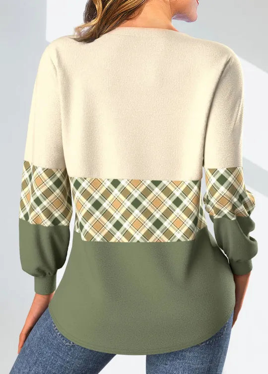 Annelie™ | Sweater with Checked Detail