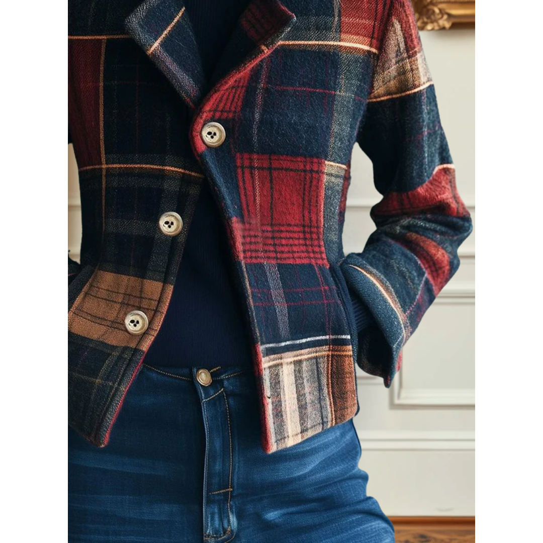 Jenny™ - Classic Plaid Warm Jacket