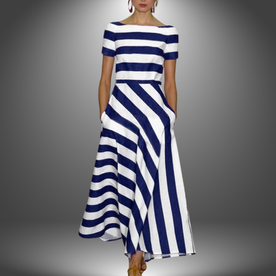 Natalia | Handmade Long Striped Dress