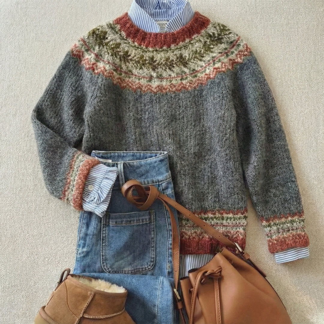 Cathlyn™ - Heritage Nordic Knit Sweater