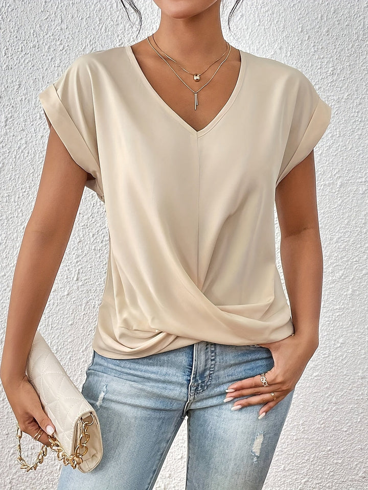 Sarah - Elegant V-Neck Summer Top