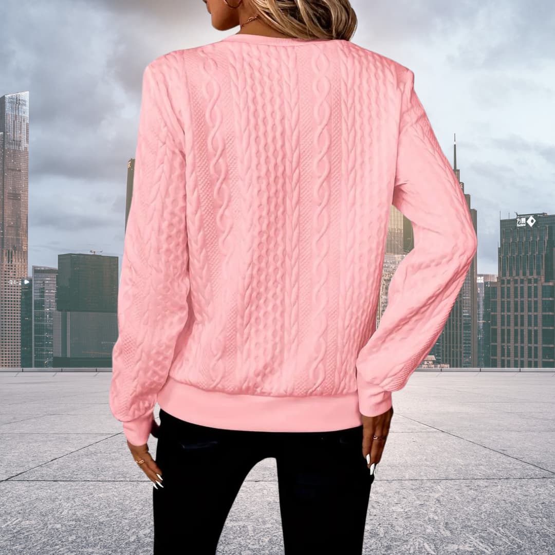Florence™ - Cable-Knit Zip Front Sweater