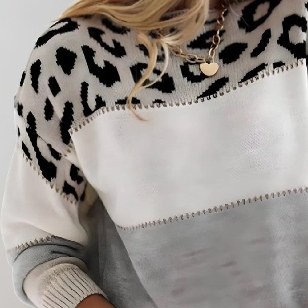 Charlene™ - Leopard Print Casual Sweater