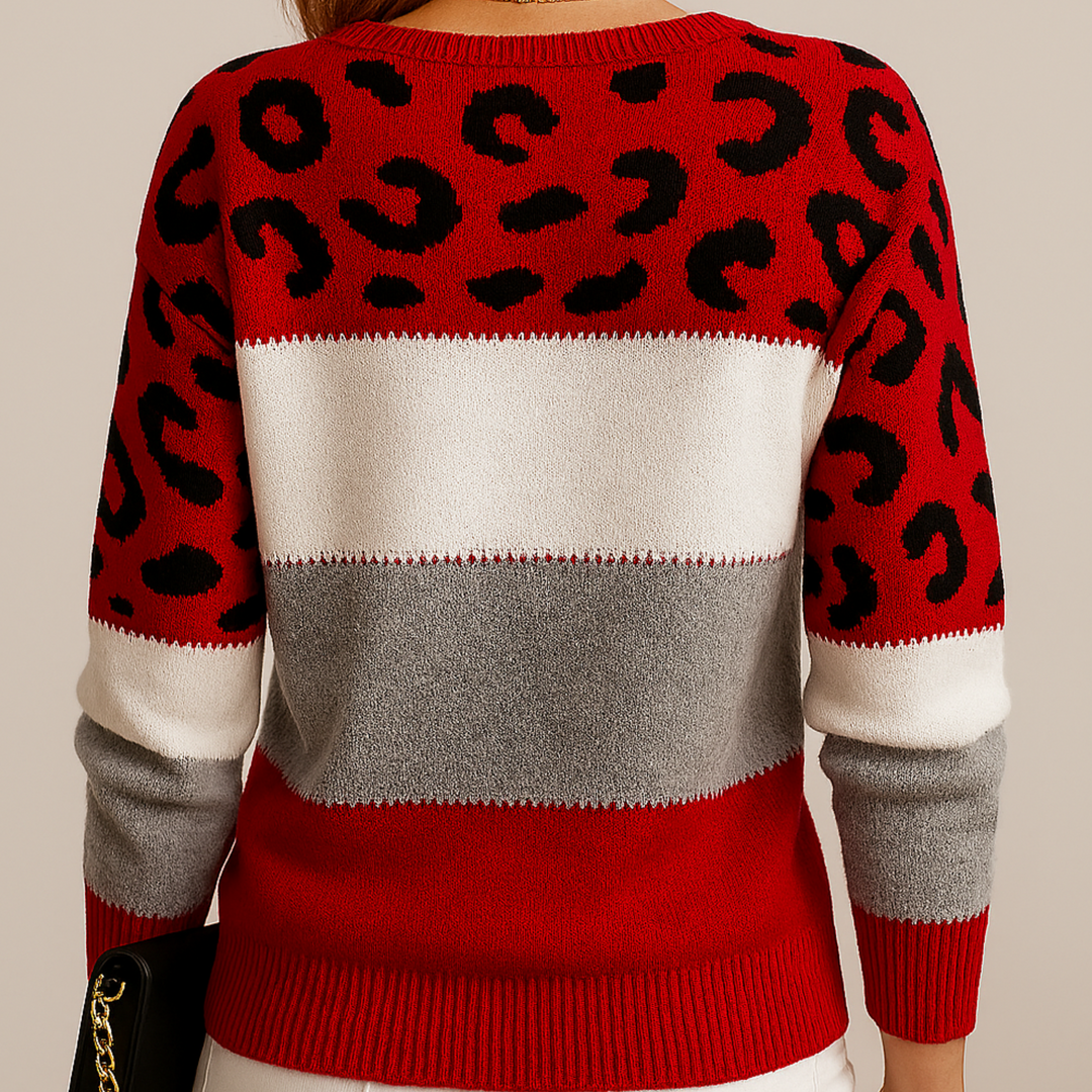 Charlene™ - Leopard Print Casual Sweater