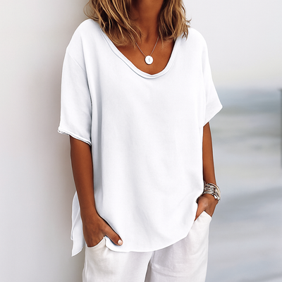 Arista - Casual Relaxed Crew Neck Top