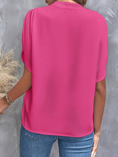 Hensley - Elegant V-Neck Blouse
