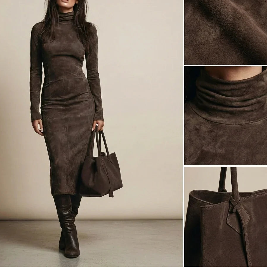 Zuri™ - Suede Midi Dress
