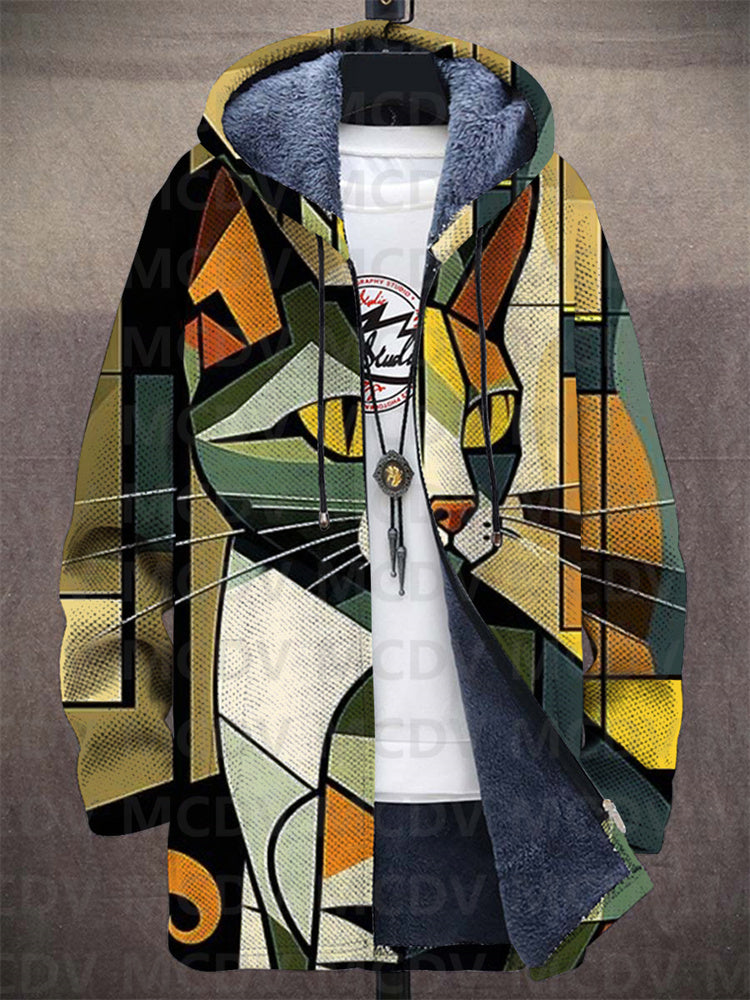 Lowanna™ - Luxury Art-Inspired Hooded Jacket with Zipper Closure
