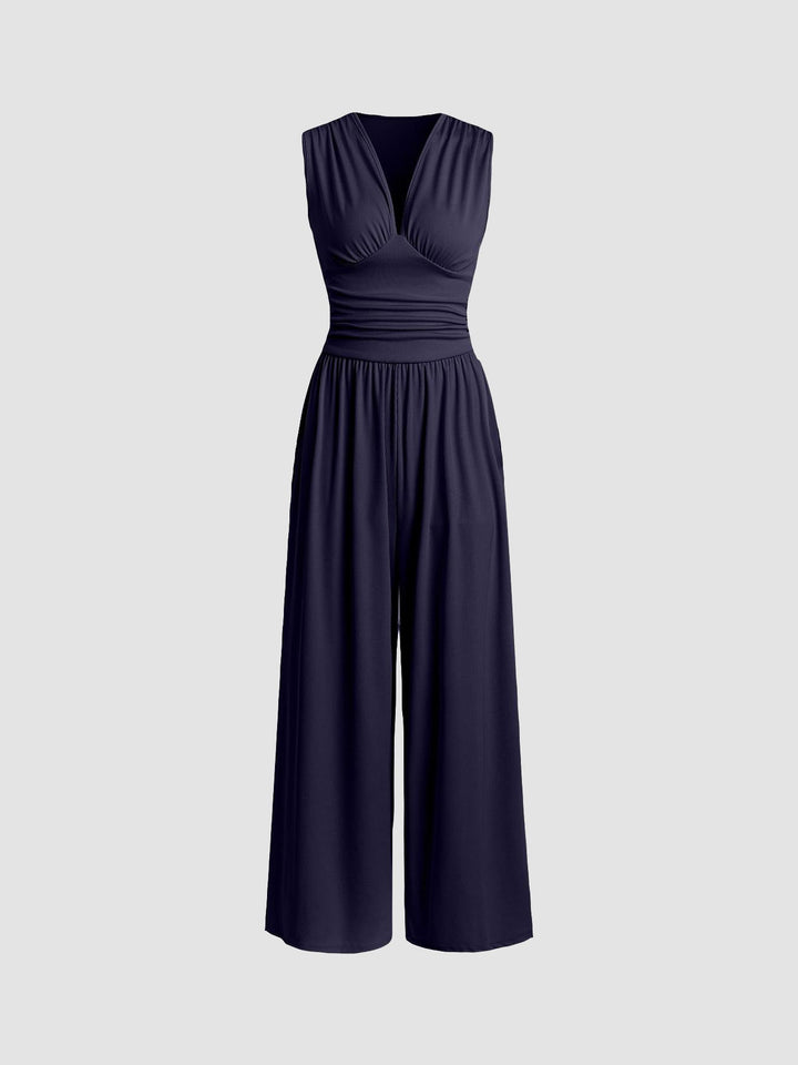 Juvy™ – Chic Sleeveless Wide-Leg Jumpsuit