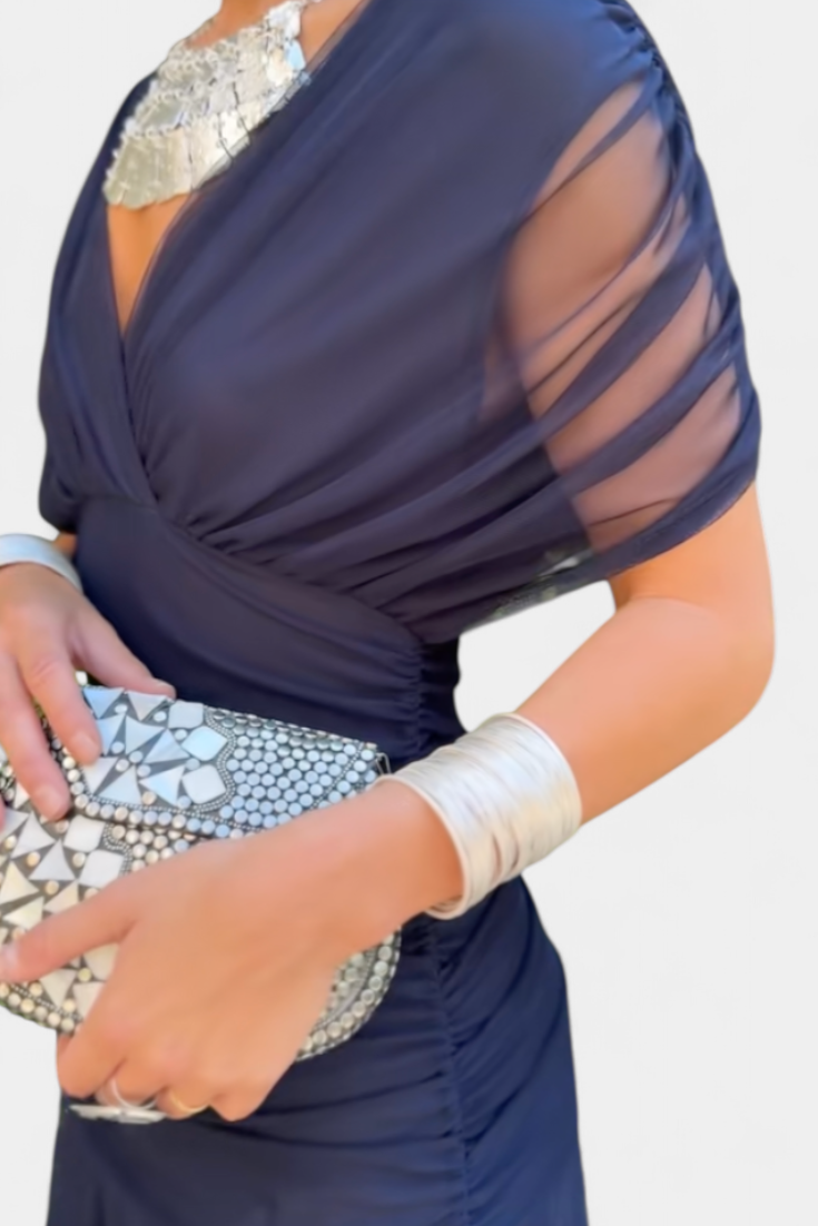 Alira™ - Long Floral Dress with V-Neck