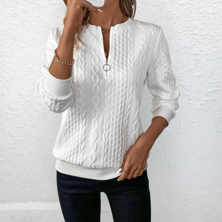 Florence™ - Cable-Knit Zip Front Sweater