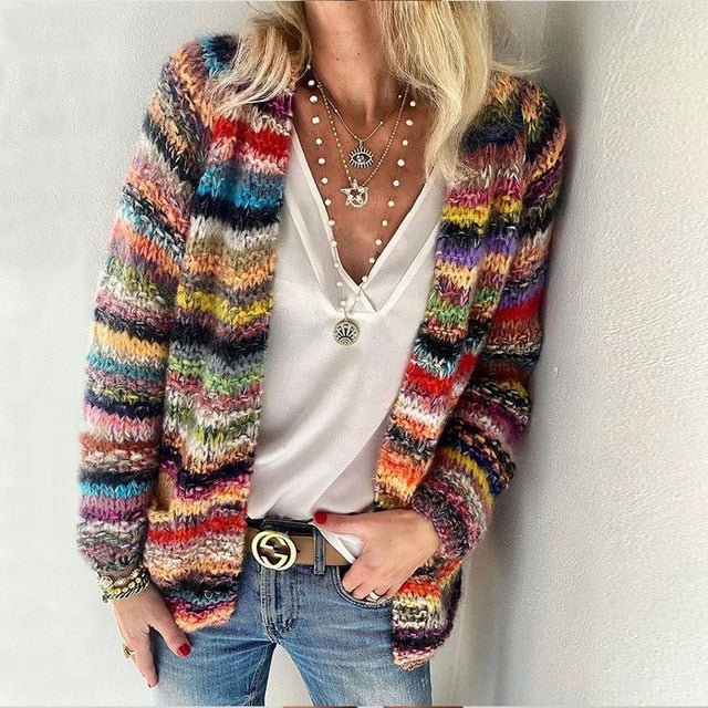 Calorie™ - Cozy Multicolor Cardigan