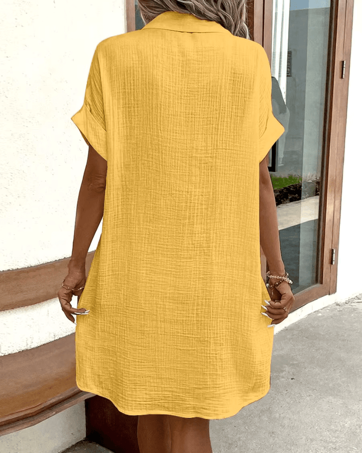 Lucy™ - Comfortable Shirt Dress with Buttons