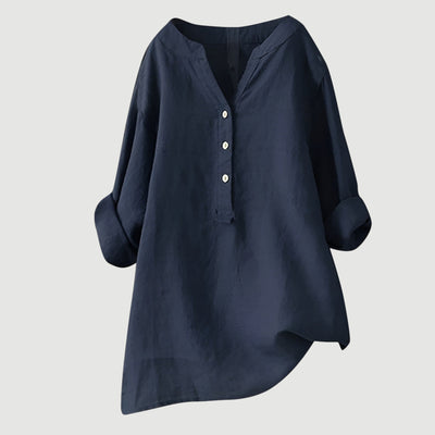 Freja™ – Airy and Comfortable Linen Shirt with Buttons