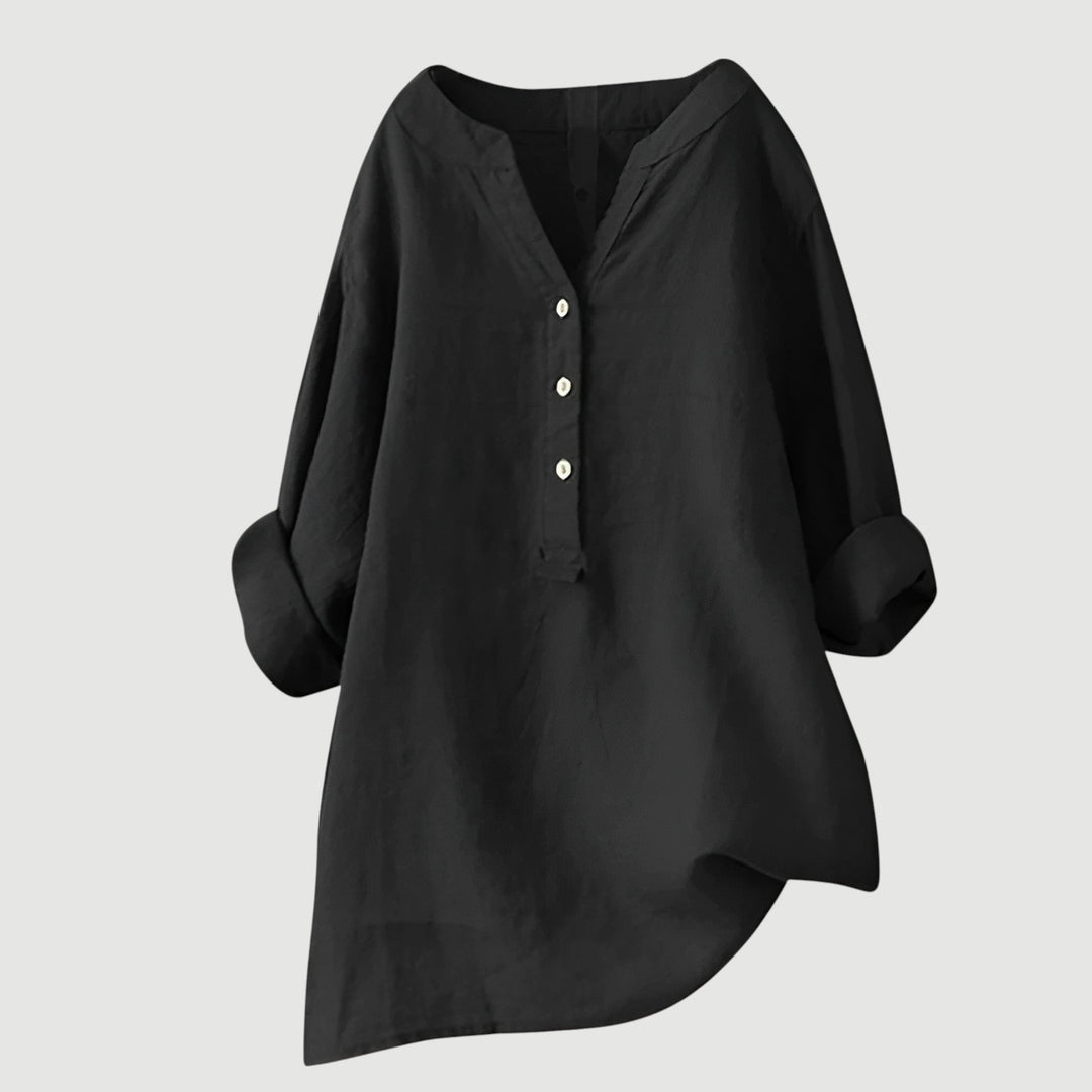 Freja™ – Airy and Comfortable Linen Shirt with Buttons