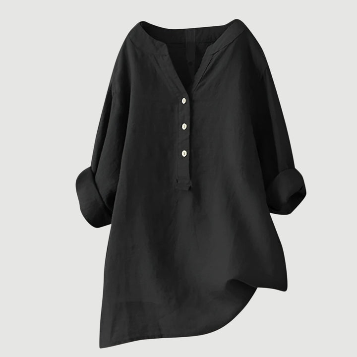 Freja™ – Airy and Comfortable Linen Shirt with Buttons