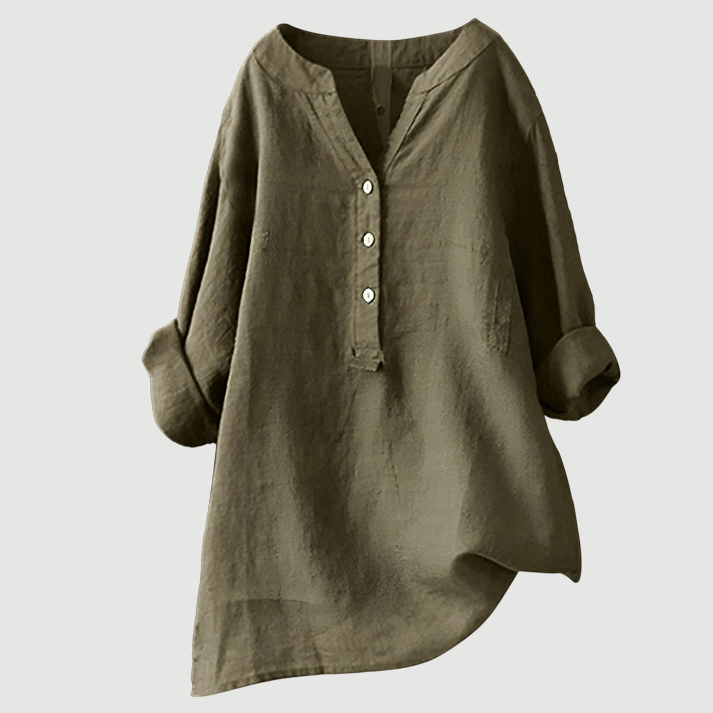 Freja™ – Airy and Comfortable Linen Shirt with Buttons