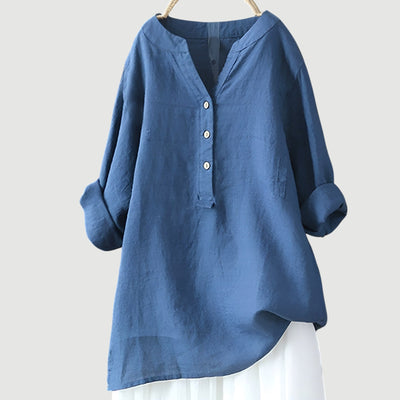 Freja™ – Airy and Comfortable Linen Shirt with Buttons