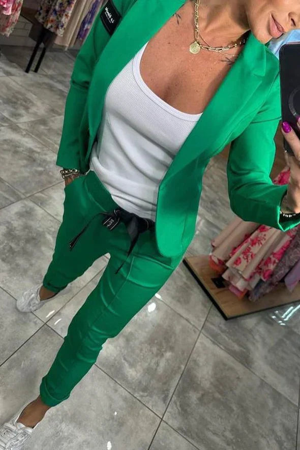 Isabel™ - Relaxed Solid Color Two-Piece Set for Women