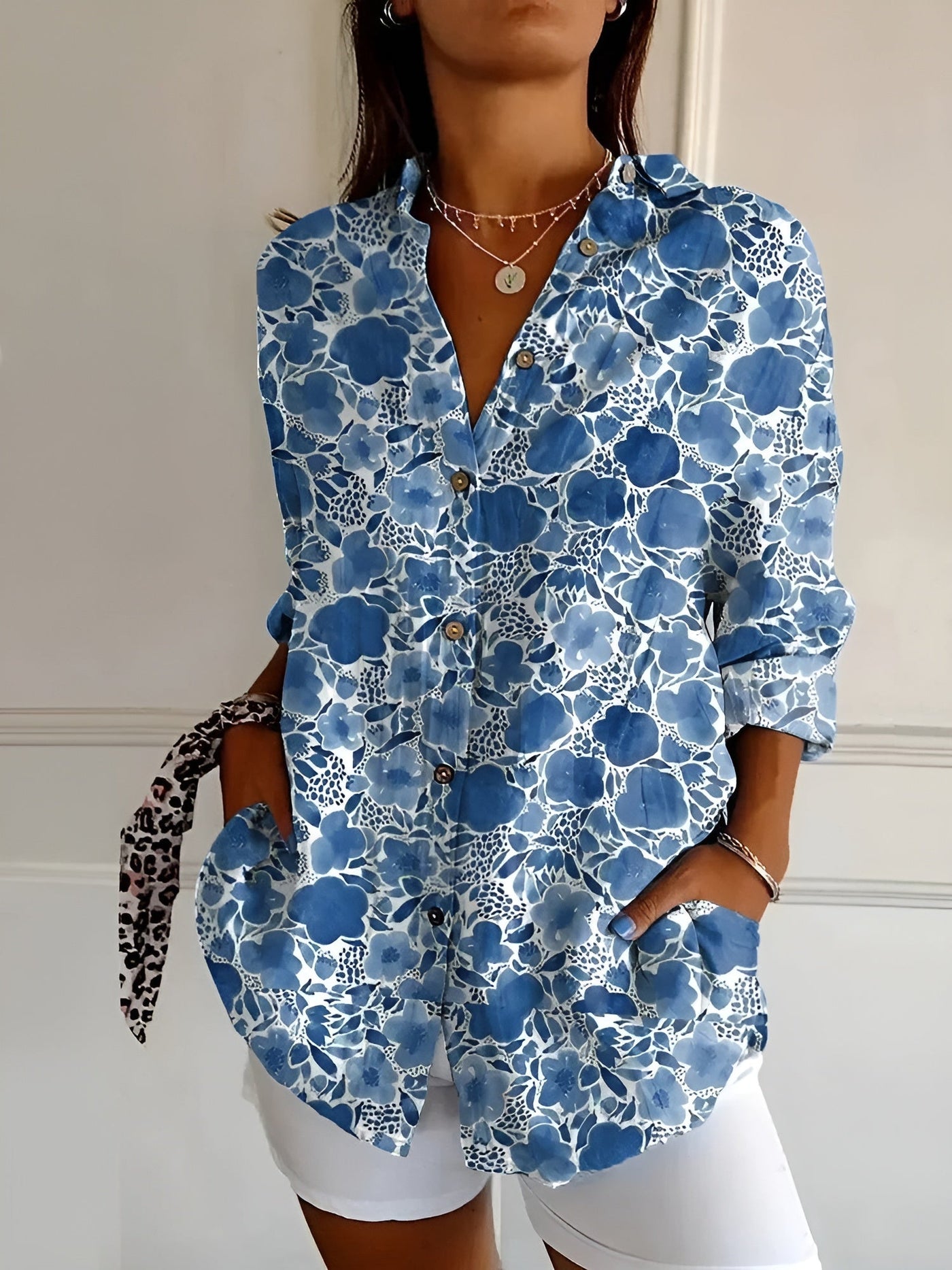 Halcyon - Women's Printed Button-Up Shirt